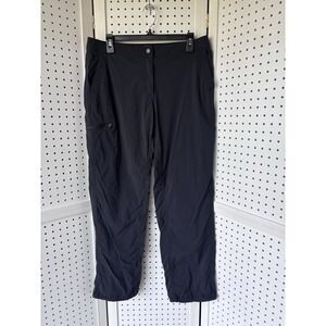 LL BEAN Women's 12 Black Nylon Spandex Hiking Outdoor Cargo Pants Gorpcore
